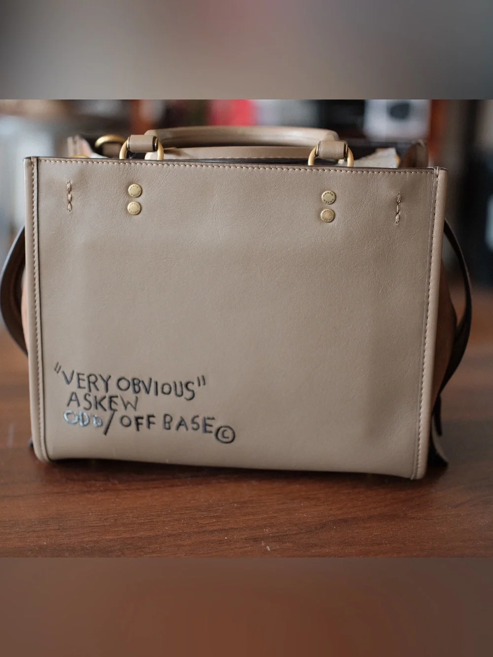 Coach Rogue  Limited edition Basquiat Leather Logo Patch with Yellow Stitching - Picture 2 of 13